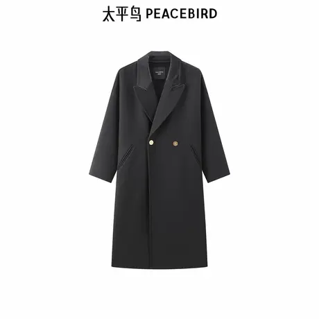 太平鸟秋冬休闲高级气质品质合作系列驼绒大衣图片