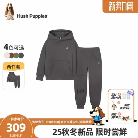 暇步士童装男童套装25秋装新品大童休闲连帽卫衣儿童宽松运动长裤商品大图