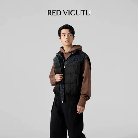 VICUTU威可多男士休闲马甲秋季舒暖加绒商务通勤休闲马夹图片