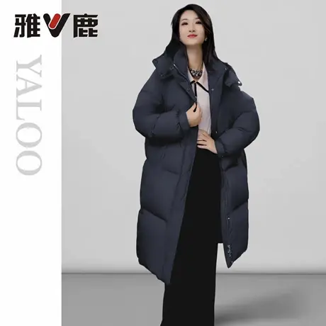 雅鹿官方新款2025女士羽绒服冬季加厚中长防寒保暖户外休闲羽绒服图片