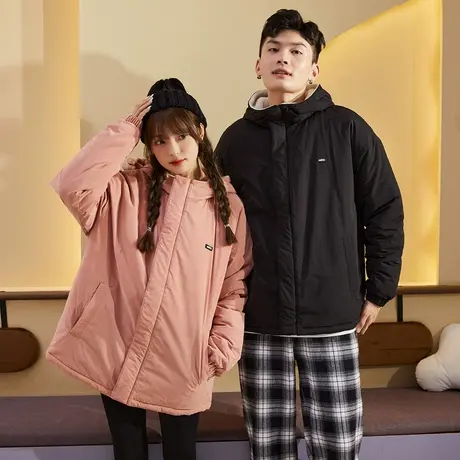 唐狮冬季时尚保暖情侣外套短款夹克男女厚外套冬装上衣休闲青少年图片