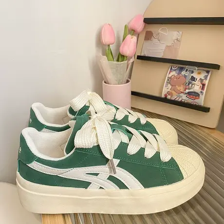 Betoo 复古港风chic鞋厚底板鞋女设计感美式复古小众休闲运动鞋商品大图