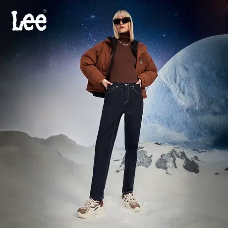 Lee23新品411舒适高腰锥形男友酷清水洗女牛仔裤LWB100411图片
