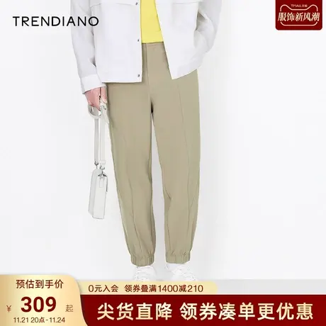 TRENDIANO官方潮牌秋季男装新款时尚九分裤休闲裤直筒长裤商品大图