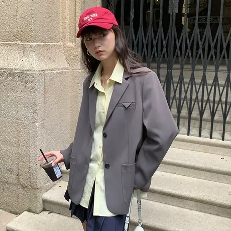 omont蛋挞家 小西装外套女早秋2023新款高级感休闲薄款短外套上衣图片