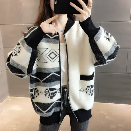 毛衣2024年新款女装春秋季春款春装女士针织开衫宽松百搭外穿爆款商品大图