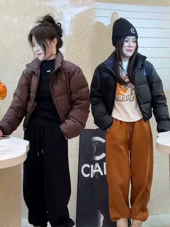 2023冬季新款冬季羽绒服外套女韩版加厚小个子面包服宽松显瘦外套商品大图