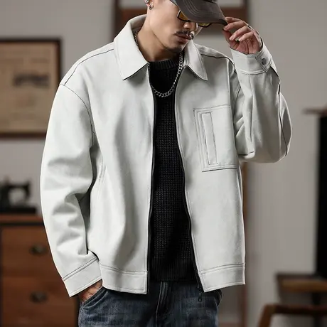 百搭保暖外套秋冬外套帅气时尚多色可选男士上档次休闲外套夹克商品大图