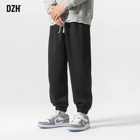 男士黑色运动裤男束脚宽松裤子2023新款休闲重磅卫裤潮牌长裤百搭商品大图
