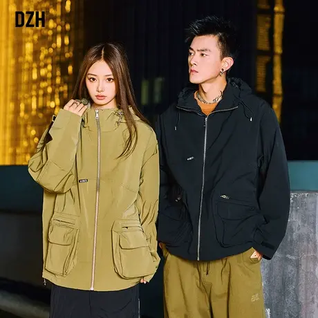 防风冲锋衣情侣款休闲外套男春秋潮高级感男装2024新款衣服登山服商品大图