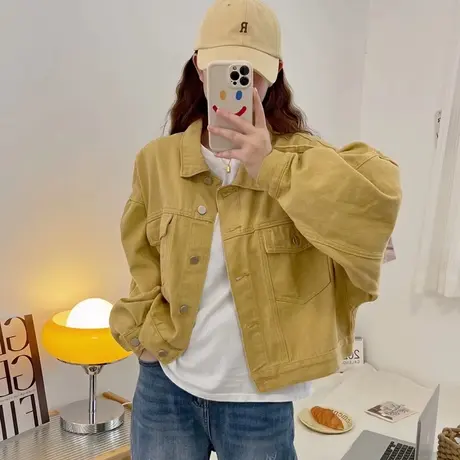 2023春季新款短款牛仔外套女春秋薄款韩版宽松休闲外搭上衣ins潮图片