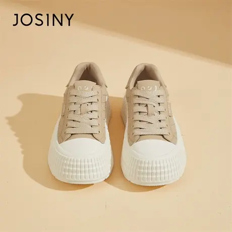 Josiny/卓诗尼板鞋女2024新款春季百搭学生通勤运动厚底休闲鞋子商品大图