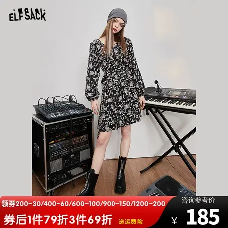 【新款】妖精的口袋满印法式碎花连衣裙女2022年春季小众气质裙子图片