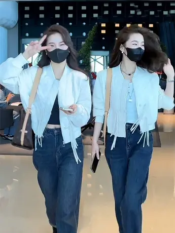 高级感立领短款外套女2023春秋季新款小众宽松休闲外搭开衫上衣潮商品大图