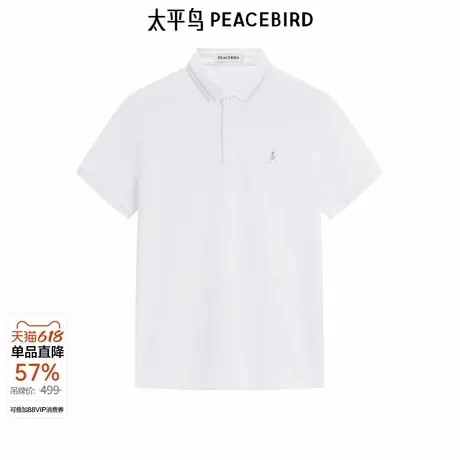 太平鸟男装 夏季凉感askin珠地短袖polo衫B1COE2409图片