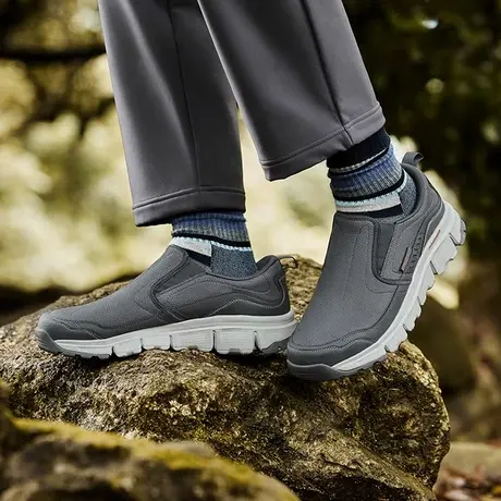 Skechers斯凯奇夏男一脚蹬厚底健步鞋厚底休闲运动鞋软底舒适透气商品大图