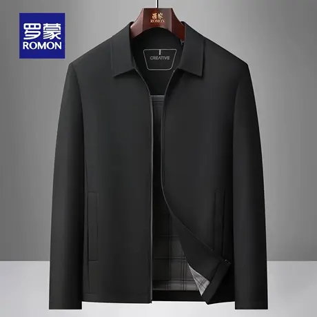 罗蒙男士商务休闲翻领工装夹克2025秋季新款时尚百搭潮流休闲外套商品大图