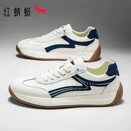 红蜻蜓男鞋2025秋季新款时尚拼色百搭轻便男士休闲鞋跑步阿甘鞋男商品大图