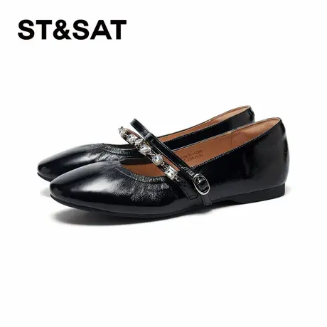 星期六浅口单鞋2026春款水钻一字带时尚百搭玛丽珍女鞋SSE1111266商品大图