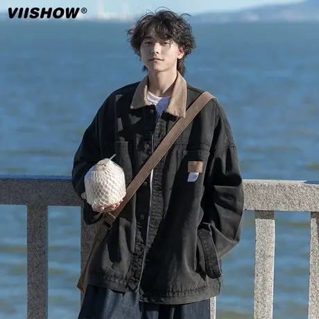 VIISHOW日系cityboy牛仔外套男生春款潮牌痞帅高级感夹克美式复古商品大图