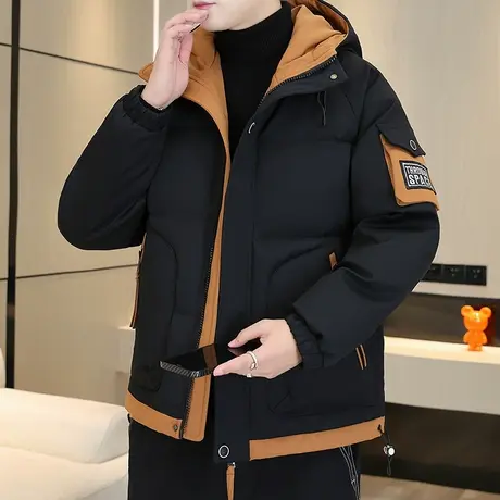 棉衣男士外套冬季ins潮牌宽松棉袄男装加厚连帽羽绒棉服工装袄子商品大图