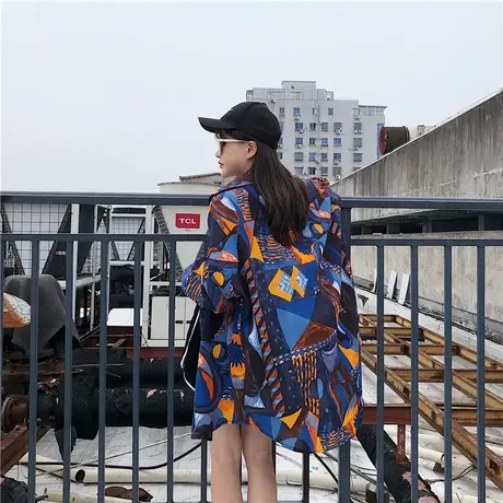 衬衫女长袖新款2023年春秋复古港味慵懒风宽松长袖开衫雪纺衬衣夏图片