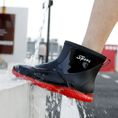 雨鞋女款时尚外穿2023新款水鞋雨天通勤胶鞋情侣款水鞋男防滑防水商品大图
