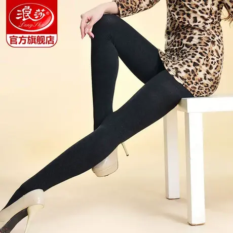 浪莎打底袜1500D竹炭纤维中厚连裤袜 春秋款丝袜女单加裆打底袜商品大图