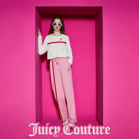 Juicy Couture橘滋2023新款一根红线绣花女休闲裤图片