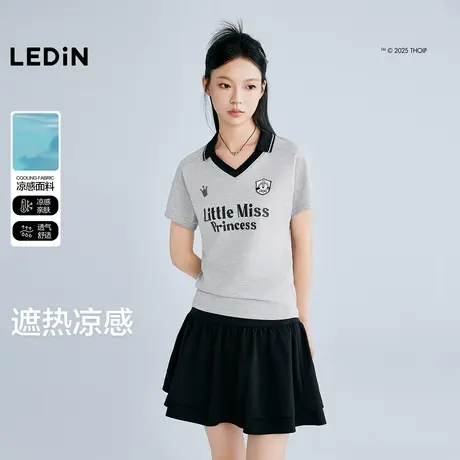 【奇先生妙小姐联名】乐町商场同款POLO夏凉感短袖女T恤C2CNF2120图片