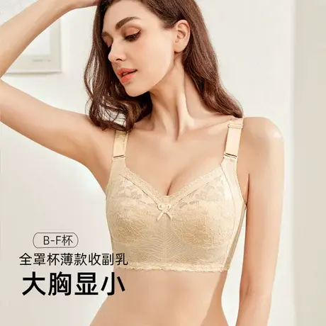 大码全罩杯胸罩夏季薄款显胸小文胸女收副乳聚拢防下垂超薄杯内衣商品大图