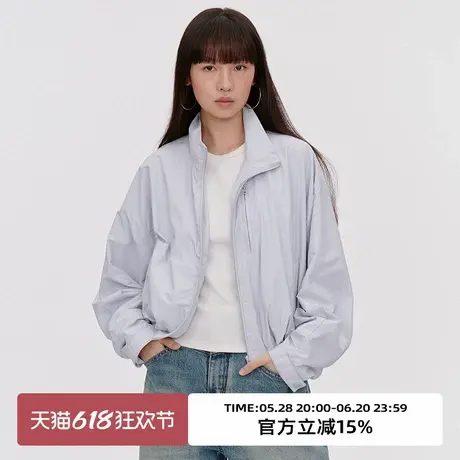 omont蛋挞家立领轻薄物理防晒短夹克外套2025春夏设计感小众上衣图片