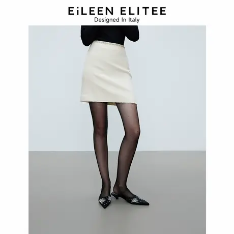 【米兰时装周】朗姿欧洲EiLEEN ELITEE2025春新款白色裙子半身裙图片