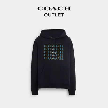 COACH/蔻驰奥莱男士经典标志STACK连帽卫衣图片