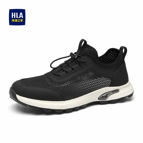 HLA/海澜之家男鞋新款秋夏时尚百搭舒适网面厚底休闲鞋飞织免系带商品大图