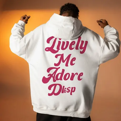 Nuthink潮牌字母连帽卫衣男潮美式国潮宽松保暖大码春季上衣男款商品大图