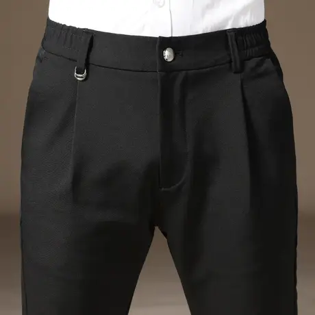 夏季男裤子上班西装裤西裤男士工作冰丝春秋款商务休闲裤宽松直筒商品大图