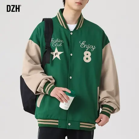 男士棒球服男美式复古飞行员夹克男款2024秋季新款休闲情侣装外套商品大图