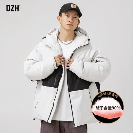 男士保暖鸭绒羽绒服男款冬季加厚短款连帽冲锋衣外套2024新款上衣图片