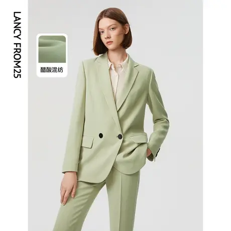 朗姿法式流行时尚洋气职业质感高级感西装2023年春季新款西服外套图片