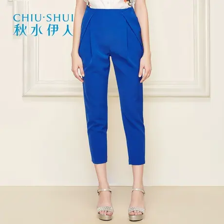 秋水伊人夏装新款女装韩版时尚显瘦纯色休闲裤J046图片