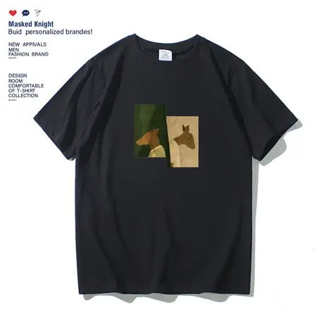 2023夏季新款短袖t恤男潮牌ins港风宽松纯棉男士潮流百搭半袖上衣图片