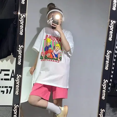 网红运动服套装跑步女夏季薄款时尚洋气短袖短裤休闲小个子两件套商品大图