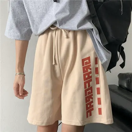 cec超火学院BF风宽松休闲运动2020新款韩版百搭纯棉短裤五分裤女图片