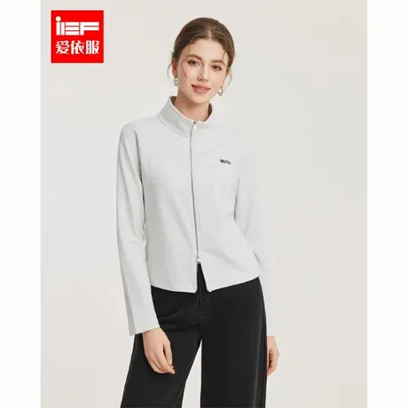 IEF/爱依服2025春季新款简约美式休闲运动风通勤百搭短款卫衣外套商品大图