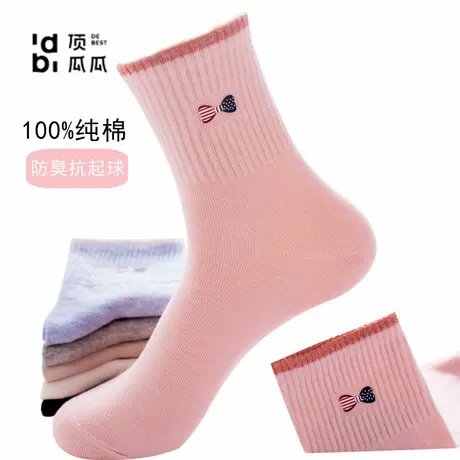 顶瓜瓜袜子女纯棉夏季短筒薄款透气吸汗防臭网眼运动袜船袜女棉袜商品大图
