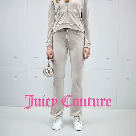 Juicy Couture橘滋休闲裤女2025年秋季新款零压弹力丝绒修身长裤商品大图