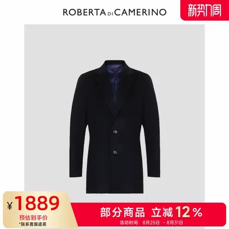ROBERTA诺贝达秋季商场同款男装绅士休闲中长款羊毛呢大衣外套图片