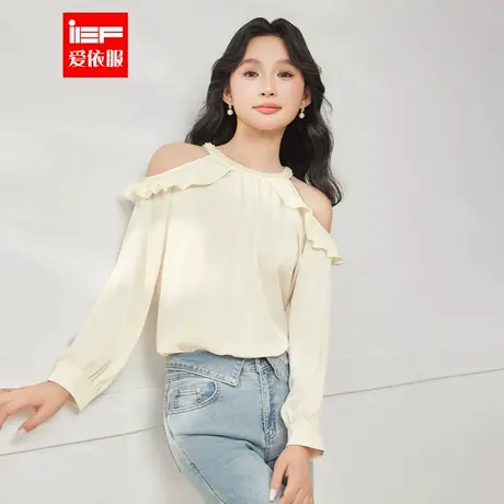 IEF/爱依服2025秋季新款法式温柔小女人气质设计感宽松百搭上衣商品大图