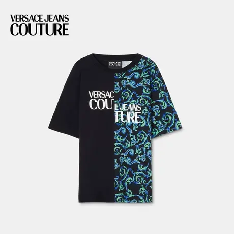 【限时优惠】VERSACE JEANS COUTURE 男士Logo棉质T恤短袖商品大图